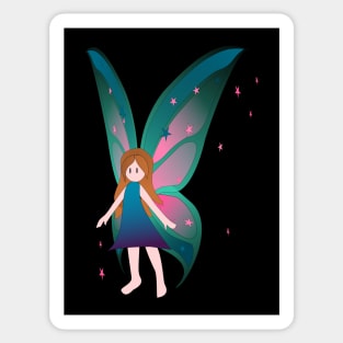 Fairy with Aqua and Pink Wings Sticker